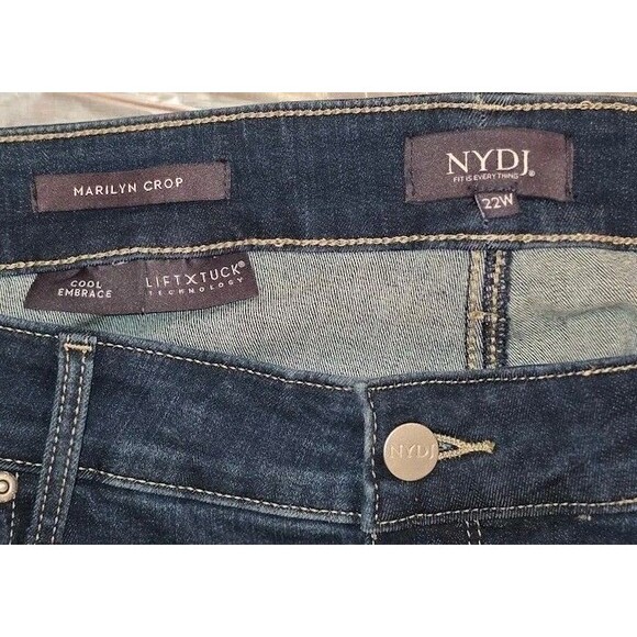 NWT NYDJ Marilyn Straight Crop Cuffed Jeans Size Cool Embrace Size 22 W - Picture 7 of 11